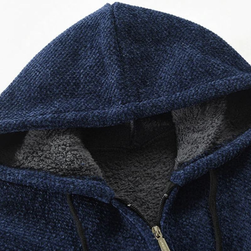 LUKE - WOOLLEN HOODED JACKET