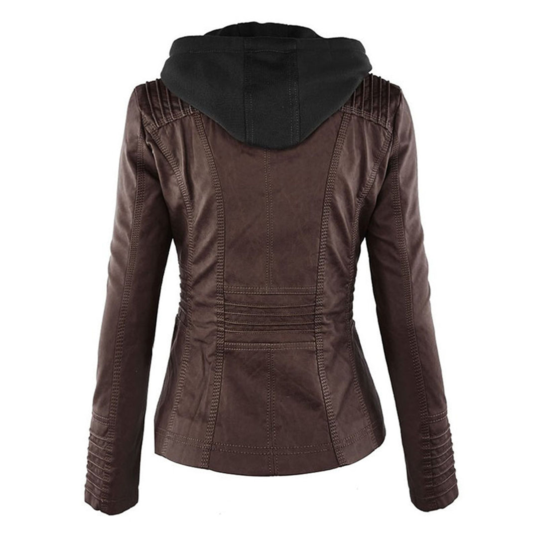 Eliana™ - Vegan Leather Winter Jacket