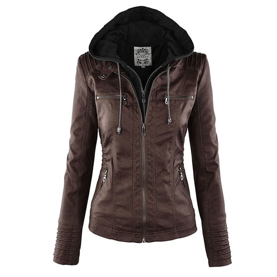Eliana™ - Vegan Leather Winter Jacket