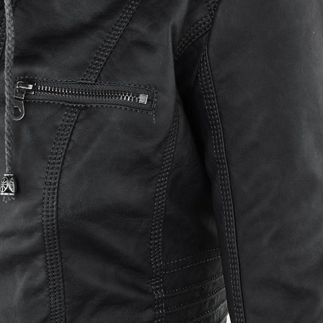 Eliana™ - Vegan Leather Winter Jacket