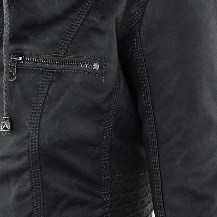 Eliana™ - Vegan Leather Winter Jacket