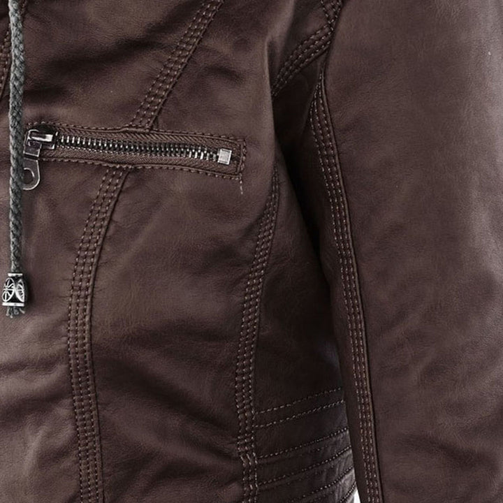 Eliana™ - Vegan Leather Winter Jacket