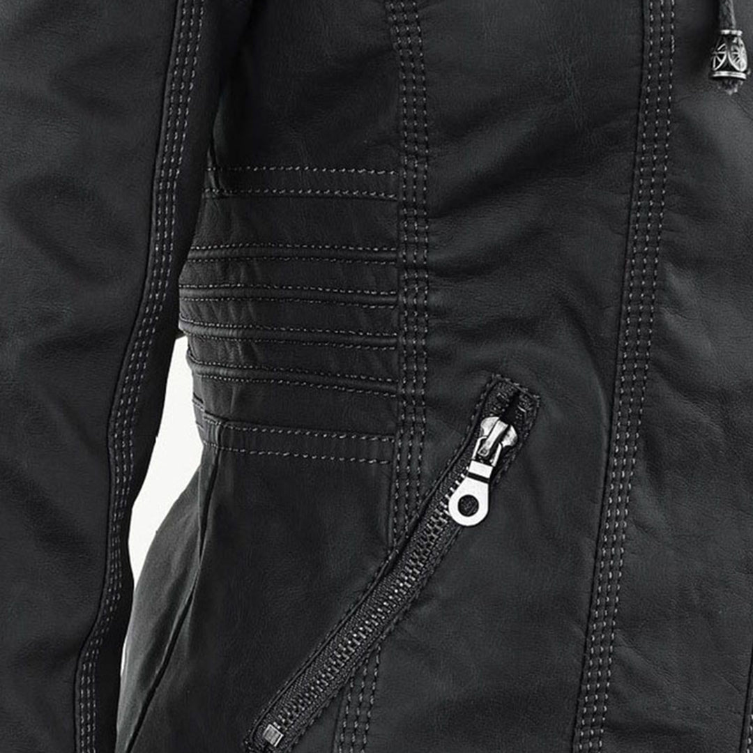 Eliana™ - Vegan Leather Winter Jacket