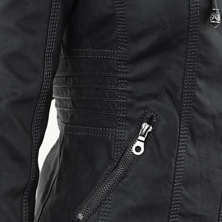 Eliana™ - Vegan Leather Winter Jacket
