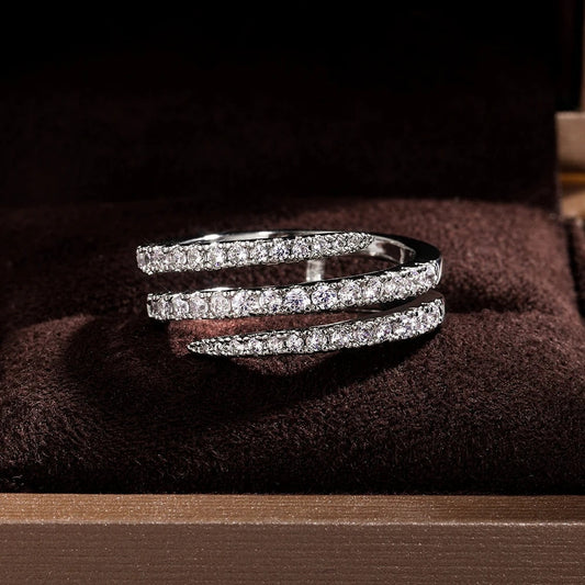 Brianna | Elegant Spiral Pave Ring