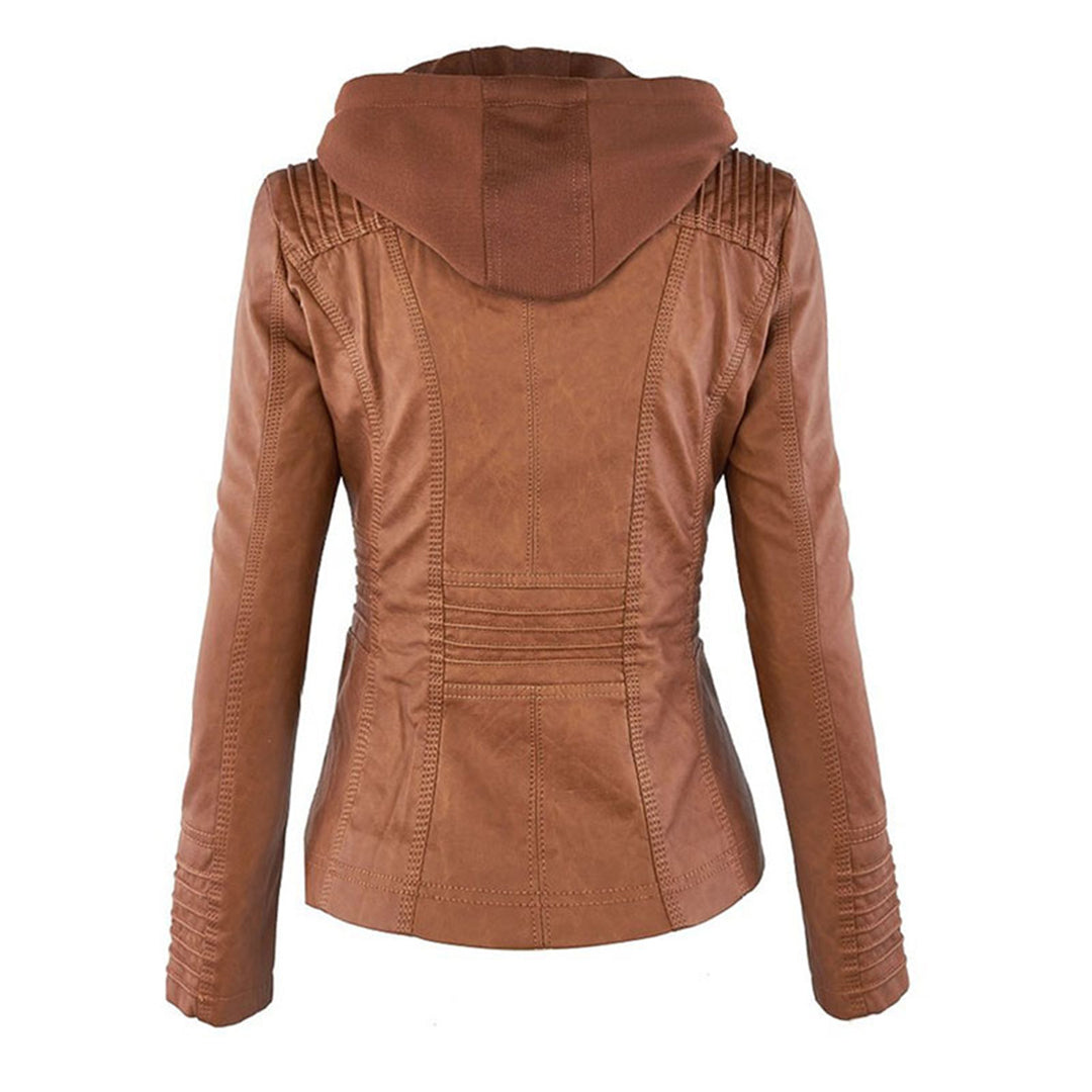 Eliana™ - Vegan Leather Winter Jacket