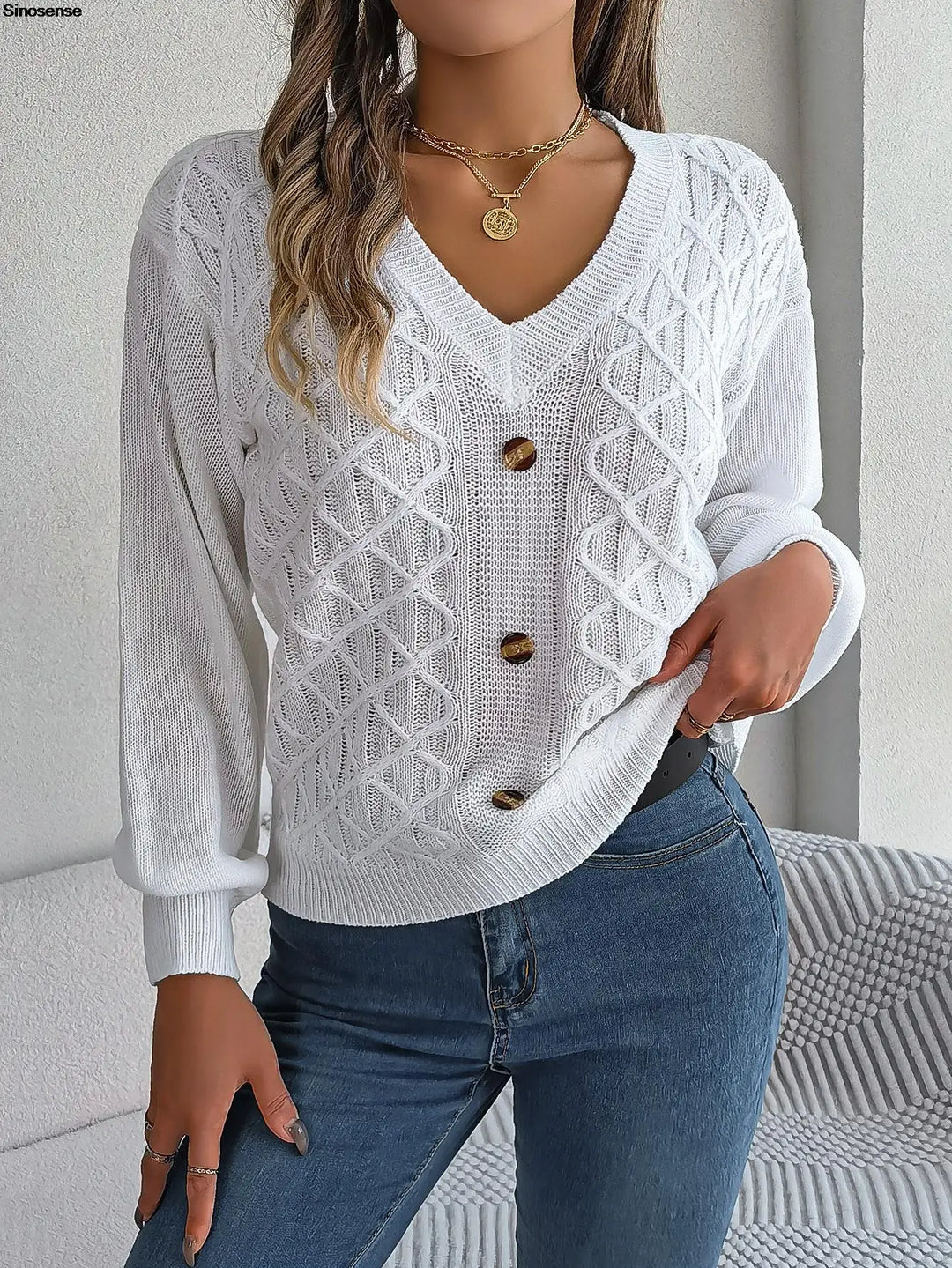 Winter Ribbed Knitted Sweater