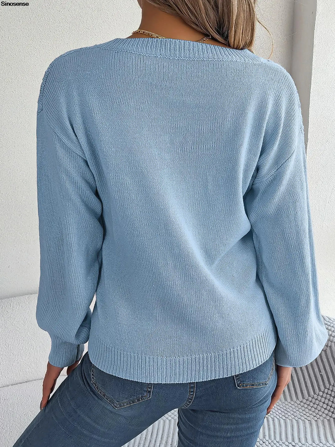 Winter Ribbed Knitted Sweater