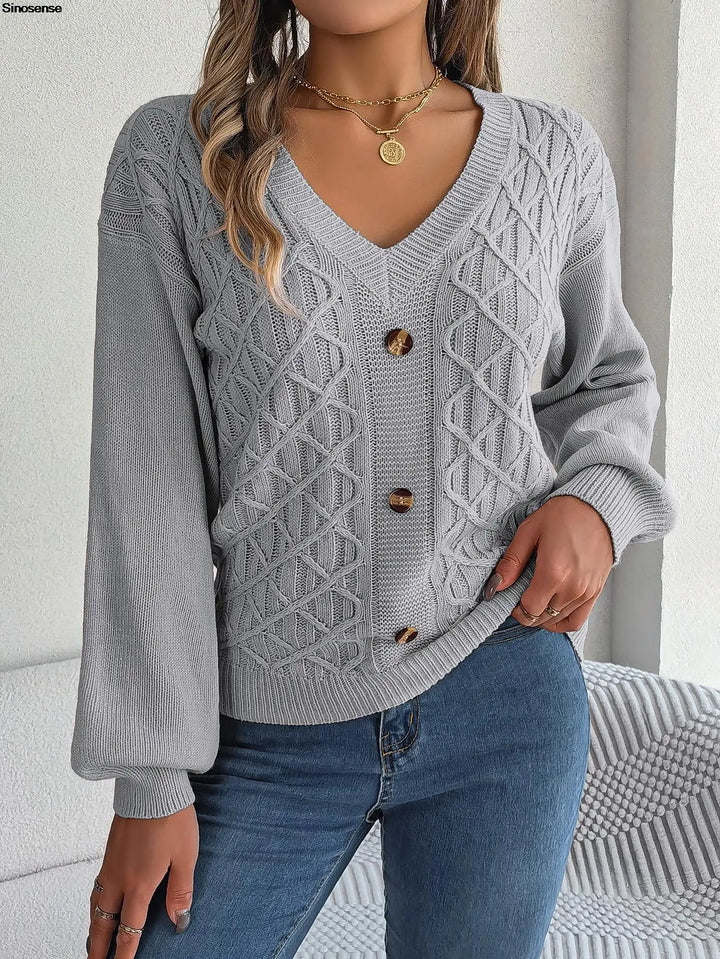 Winter Ribbed Knitted Sweater