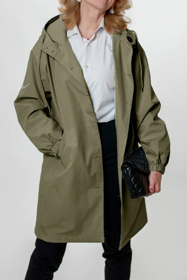 Water Resistant Oversized Hooded Windbreaker
